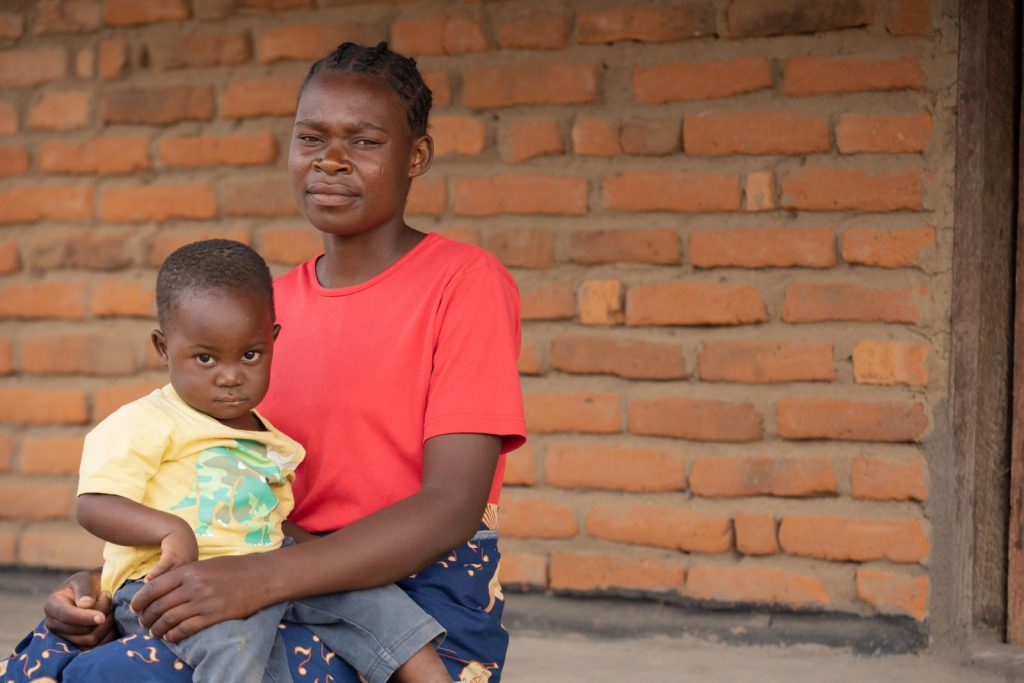 Gribeta en zoontje Stanley uit Malawi